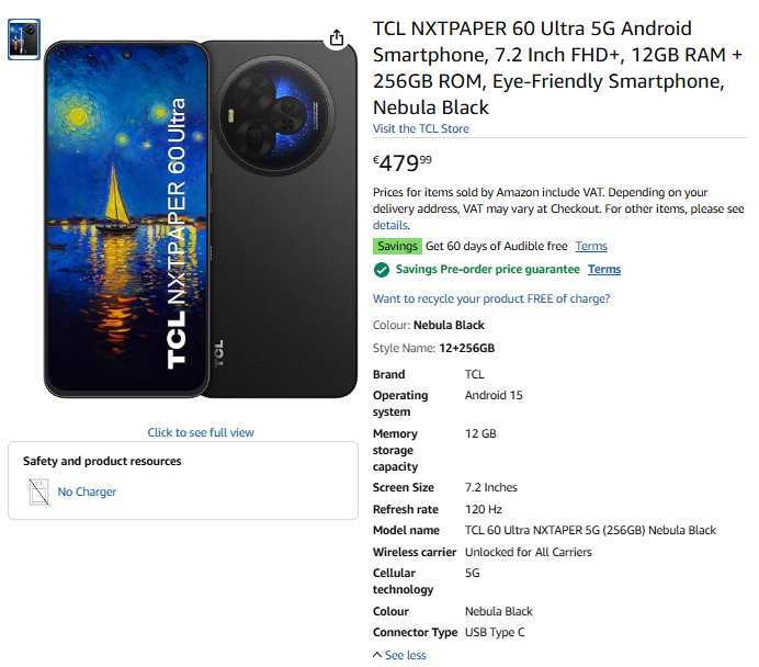 TCL NxtPaper 60 Ultra Up for Pre-Order Ahead of IFA 2025 Launch